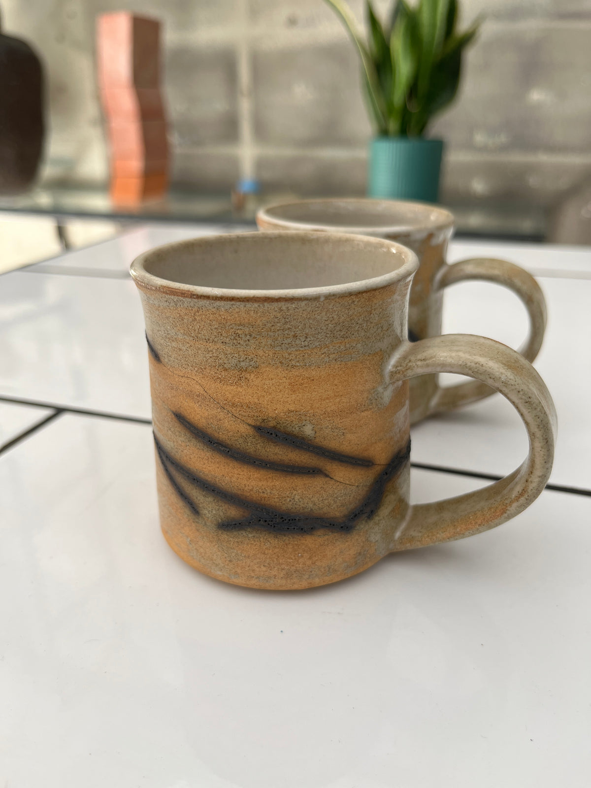 Tazas gres "cobre"